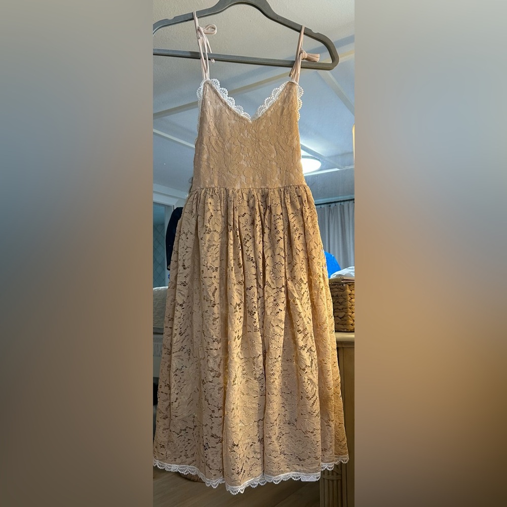 NEW Flower Girl Wedding Full Length Fancy Lined Lace Party Dress 10 Years